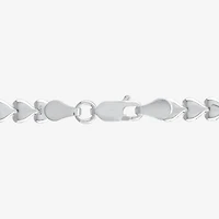 Made in Italy Womens Sterling Silver 9 Inch Stampato Chain Bracelet