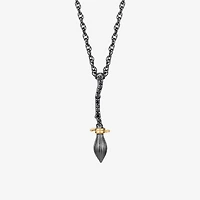 Harry Potter Womens Diamond Accent Lab Grown Black Diamond 14K Gold Over Silver 16 Inch Pendant Necklace