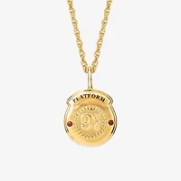 Harry Potter Womens Genuine Red Garnet 14K Gold Over Silver 18 Inch Pendant Necklace