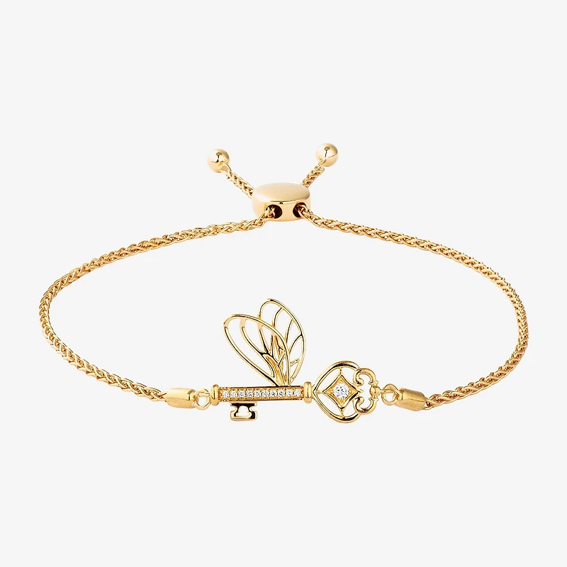 Harry Potter (F / Si2) Womens Diamond Accent Lab Grown White Diamond 14K Gold Over Silver Bolo Bracelet