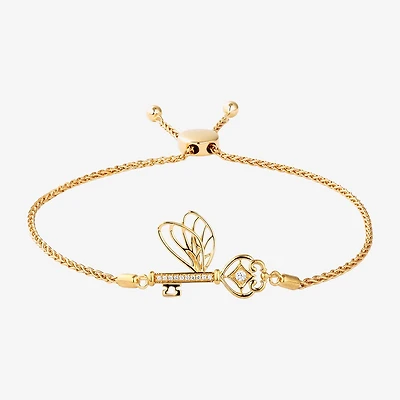 Harry Potter (F / Si2) Womens Diamond Accent Lab Grown White Diamond 14K Gold Over Silver Bolo Bracelet