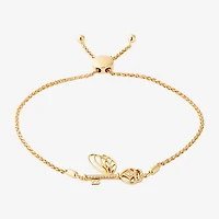 Harry Potter (F / Si2) Womens Diamond Accent Lab Grown White Diamond 14K Gold Over Silver Bolo Bracelet