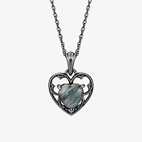 Harry Potter Womens Genuine Black Spinel Sterling Silver 18 Inch Pendant Necklace