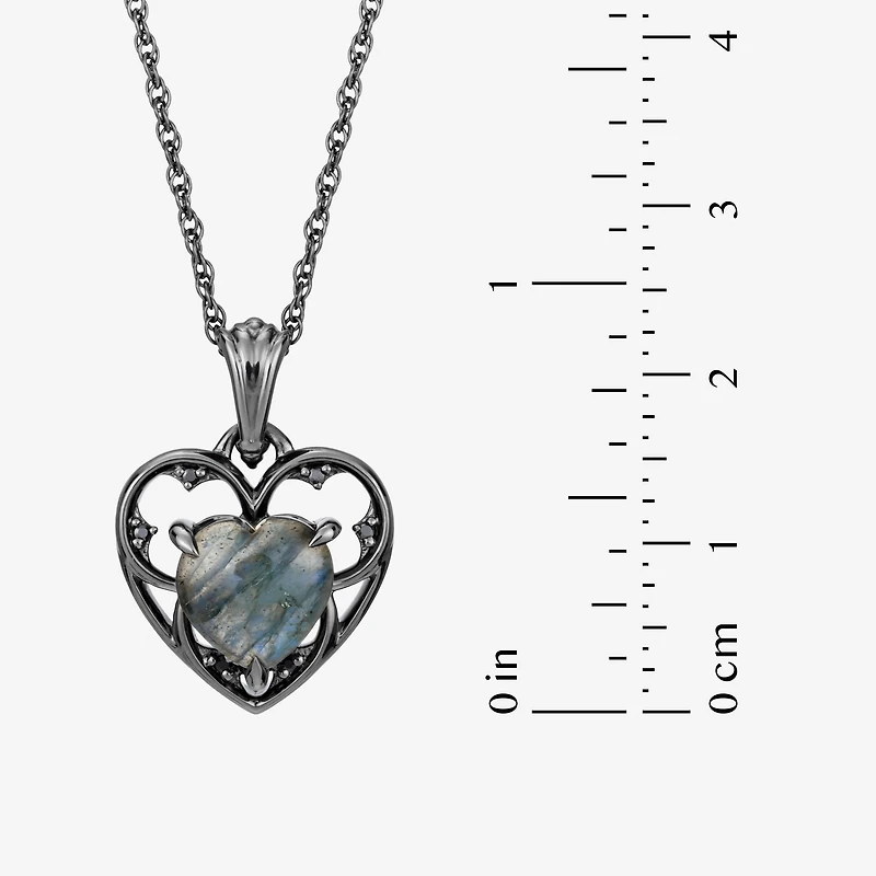 Harry Potter Womens Genuine Black Spinel Sterling Silver 18 Inch Pendant Necklace