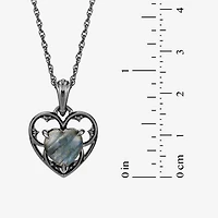 Harry Potter Womens Genuine Black Spinel Sterling Silver 18 Inch Pendant Necklace