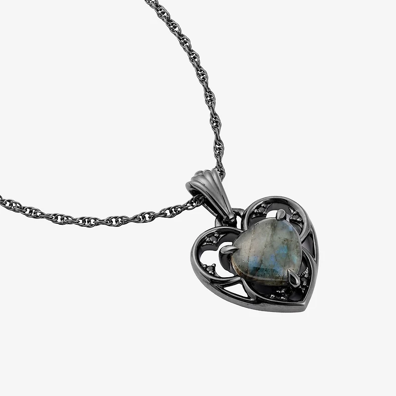 Harry Potter Womens Genuine Black Spinel Sterling Silver 18 Inch Pendant Necklace