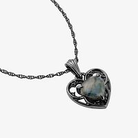 Harry Potter Womens Genuine Black Spinel Sterling Silver 18 Inch Pendant Necklace