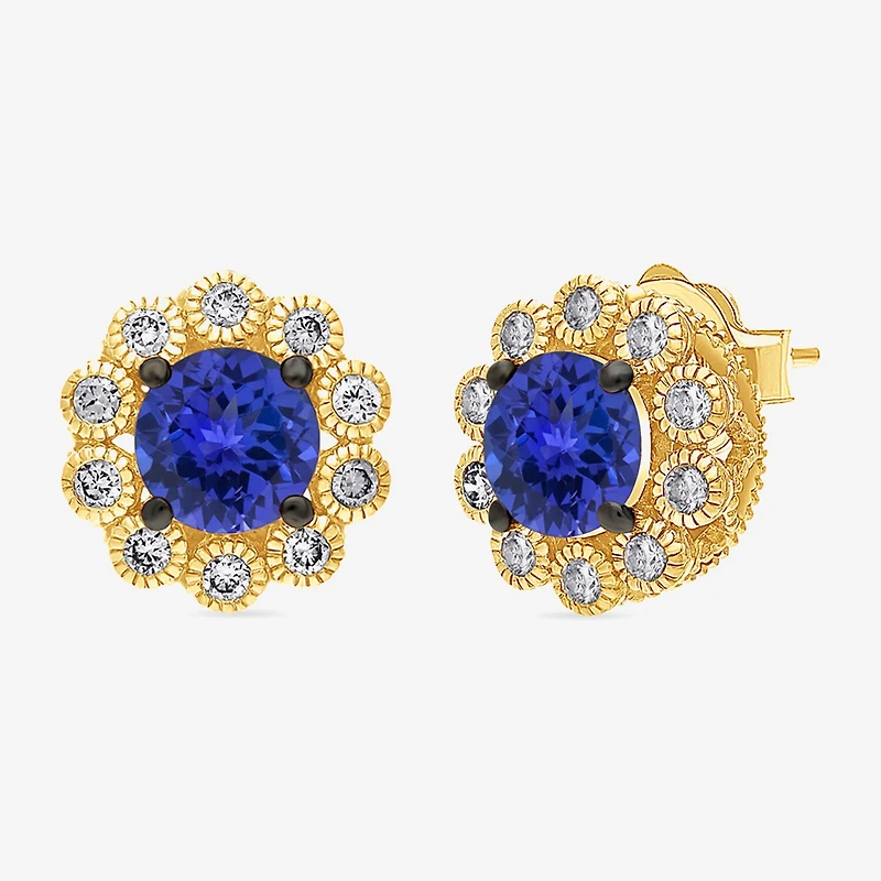 Le Vian Grand Sample Sale Le Vian Grand Sample Sale Limited Quantities! 1/3 CT. T.W. Genuine Blue Tanzanite 14K Gold 13.9mm Round Stud Earrings