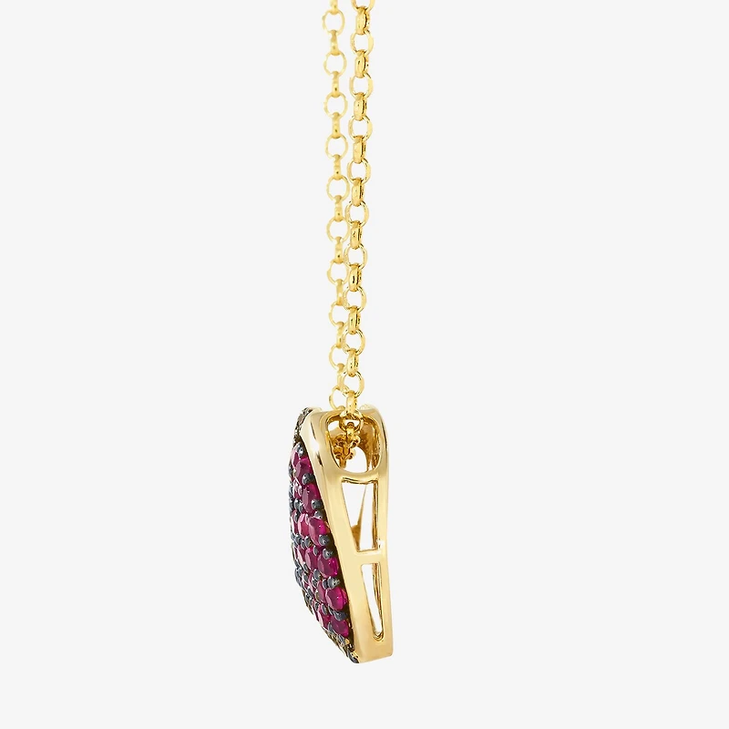 Le Vian Grand Sample Sale Le Vian Grand Sample Sale Limited Quantities! Womens 1/5 CT. Genuine Red Ruby 14K Gold Heart 19 Inch Pendant Necklace