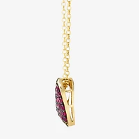 Le Vian Grand Sample Sale Le Vian Grand Sample Sale Limited Quantities! Womens 1/5 CT. Genuine Red Ruby 14K Gold Heart 19 Inch Pendant Necklace