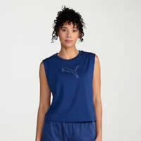PUMA Womens Crew Neck Sleeveless Active Tank Top