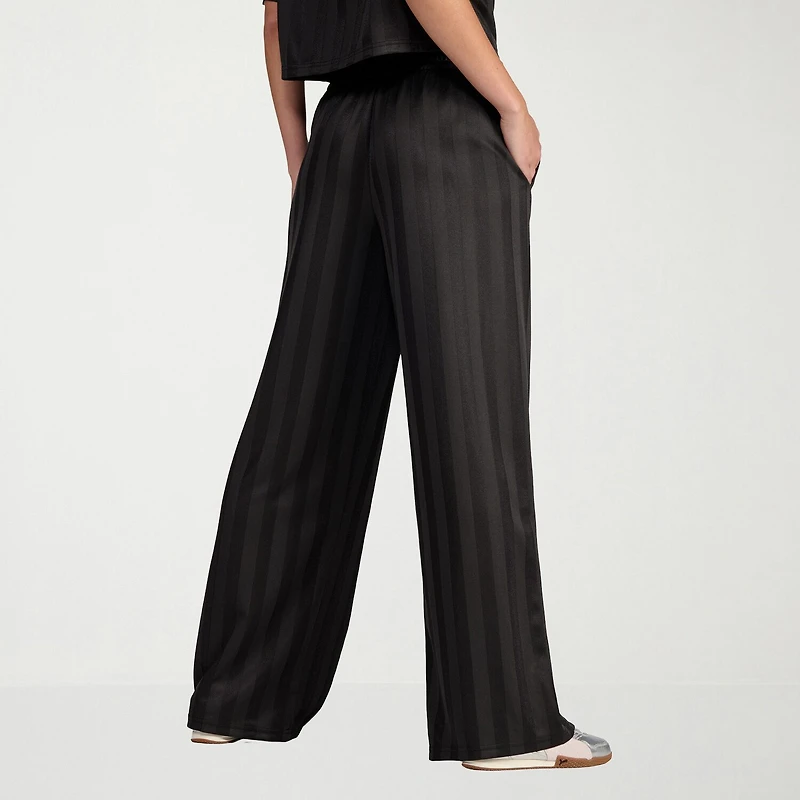 PUMA Womens Wide Leg Mid Rise Relaxed Fit Drawstring Pant