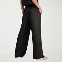 PUMA Womens Wide Leg Mid Rise Relaxed Fit Drawstring Pant