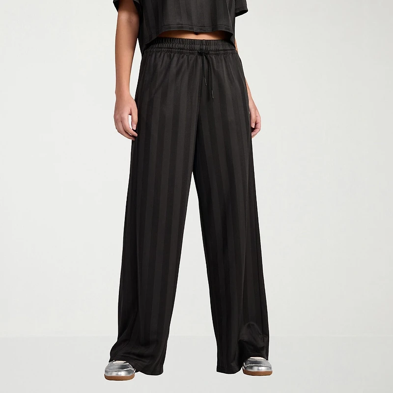 PUMA Womens Wide Leg Mid Rise Relaxed Fit Drawstring Pant