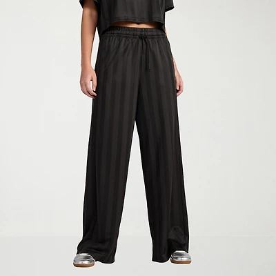 PUMA Womens Wide Leg Mid Rise Relaxed Fit Drawstring Pant