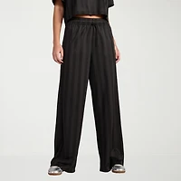 PUMA Womens Wide Leg Mid Rise Relaxed Fit Drawstring Pant