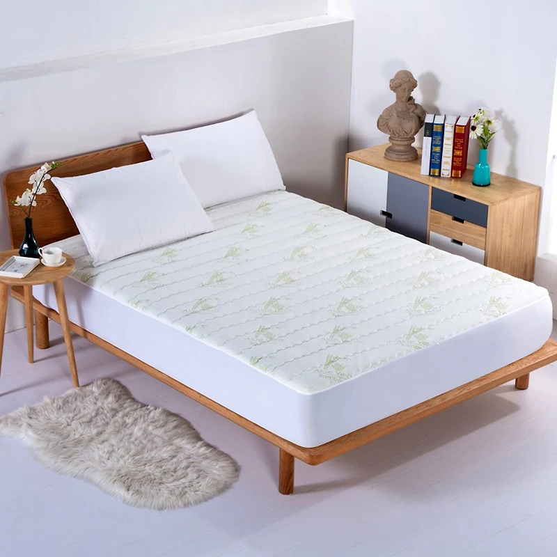 Aloe Vera Bamboo Hypoallergenic Mattress Pad