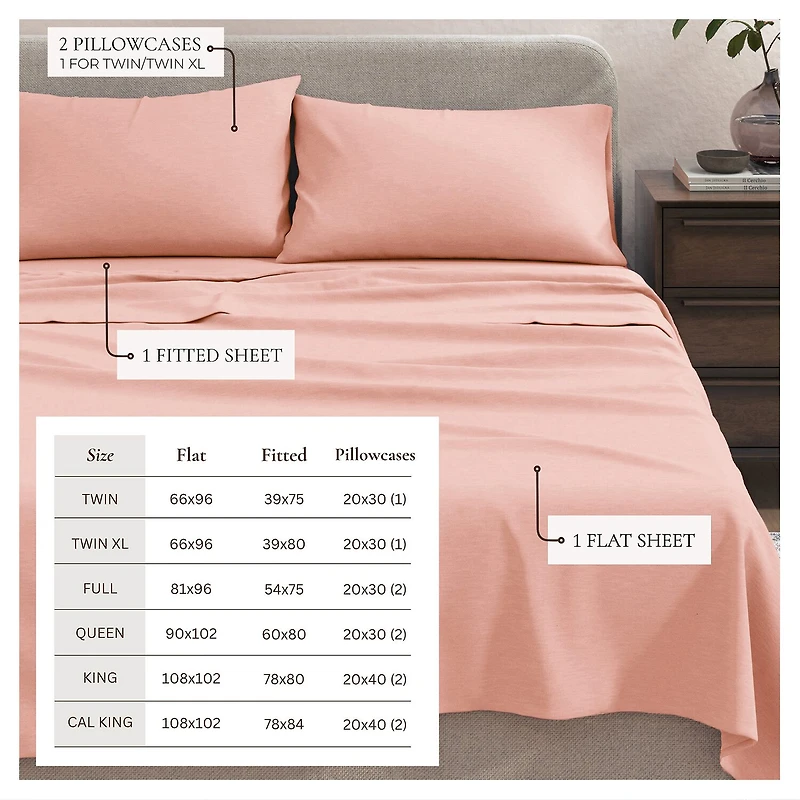 Linery Heathered Jersey Sheet Set