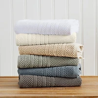 Linery Cotton Checkered Weave 6-pc. Quick Dry Hand Towel Set