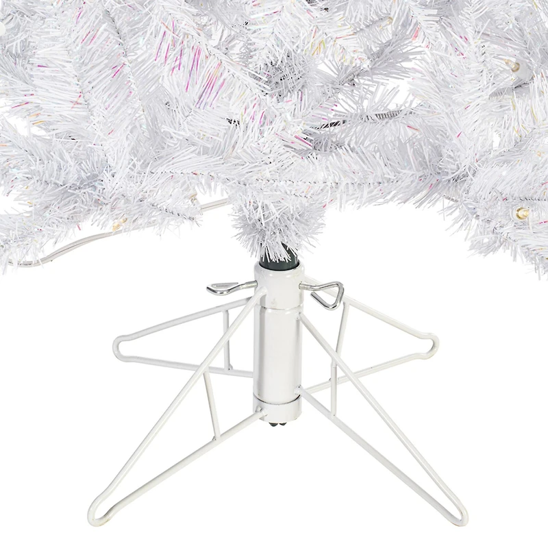 4.5' Prelit Sparkle White Spruce Artificial Christmas Tree