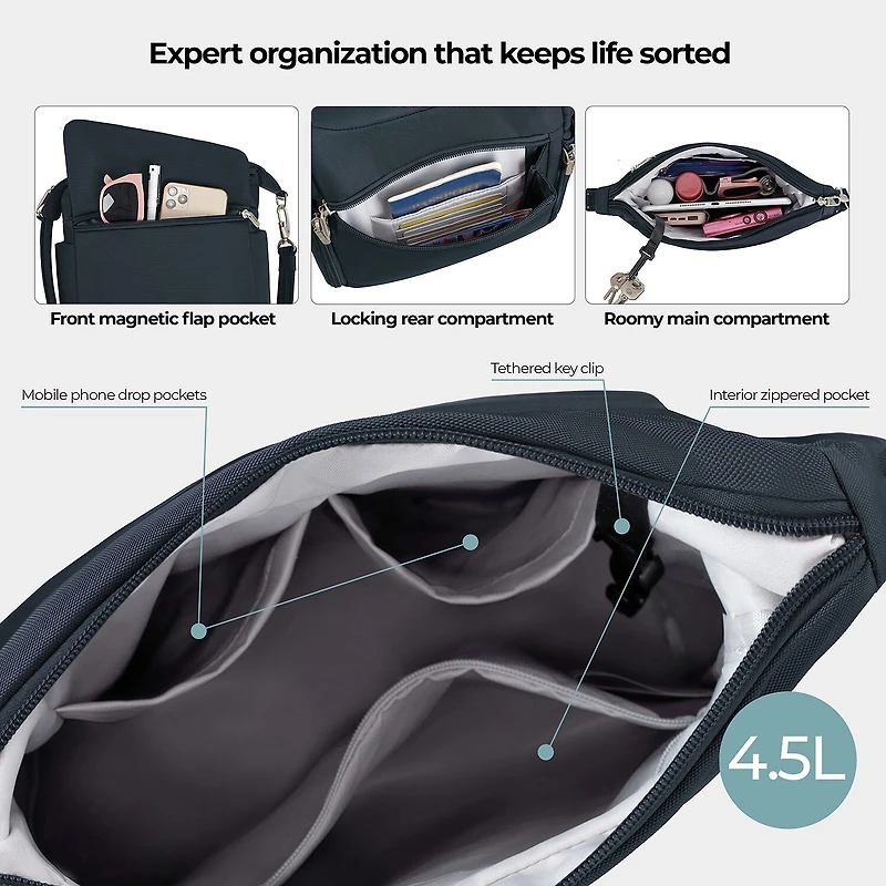 Travelon Anti-Theft Classic Messenger Bag