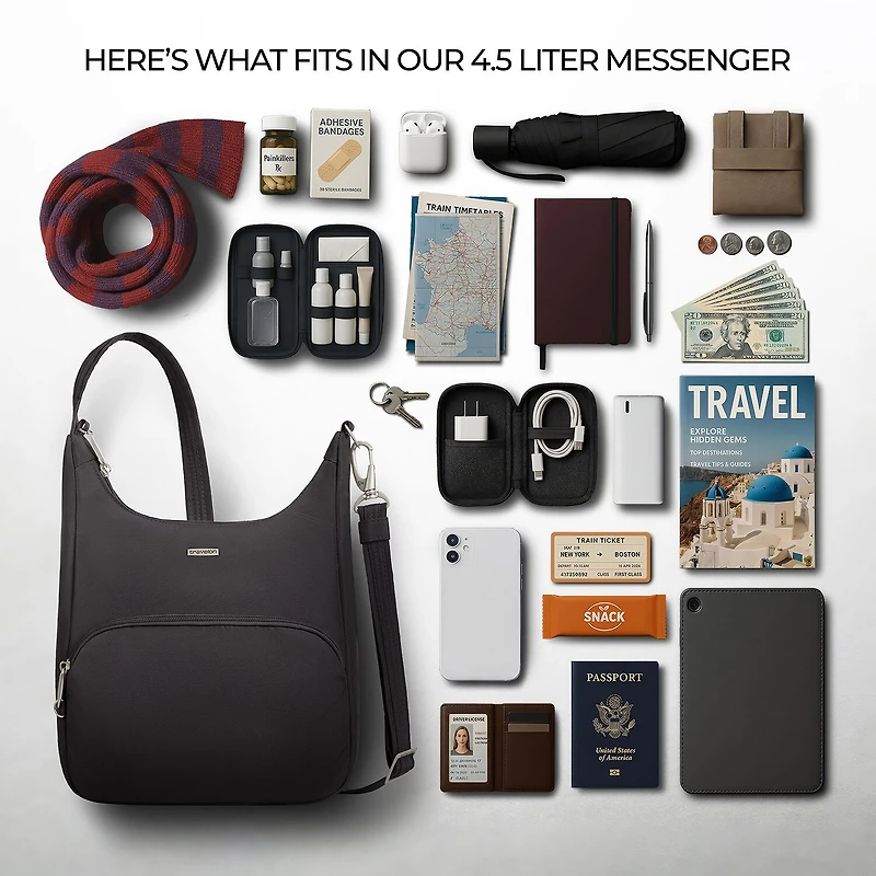 Travelon Anti-Theft Classic Essential Messenger Bag