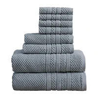 Linery Cotton Checkered Weave 8-pc. Quick Dry Bath Towel Set