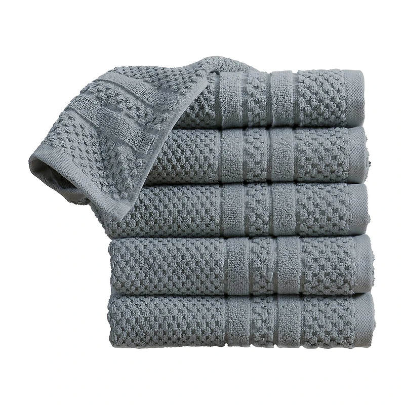 Linery Cotton Checkered Weave 6-pc. Quick Dry Hand Towel Set
