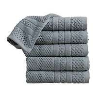 Linery Cotton Checkered Weave 6-pc. Quick Dry Hand Towel Set