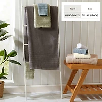 Linery Cotton Checkered Weave 6-pc. Quick Dry Hand Towel Set