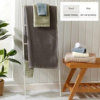 Linery Cotton Checkered Weave 6-pc. Quick Dry Hand Towel Set