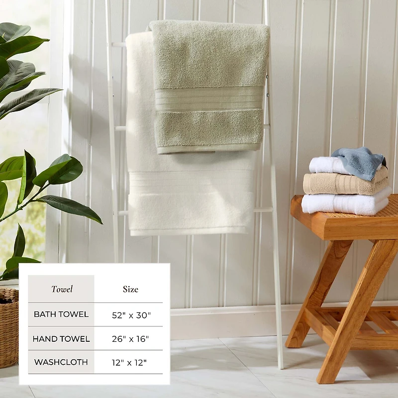 Linery Cotton Plush 6-pc. Quick Dry Bath Towel Set