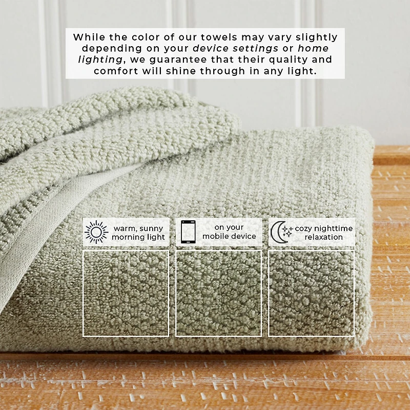 Linery Cotton Textured Weave 6-pc. Quick Dry Bath Towel Set