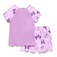 Little & Big Kid Girls Hello Kitty Powerpuff Round Neck Short Sleeve 2-pc. Pajama Set