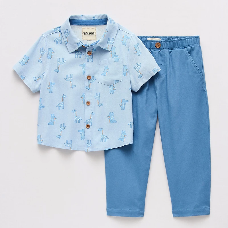 Little Stitch Toddler Boys 2-pc. Pant Set