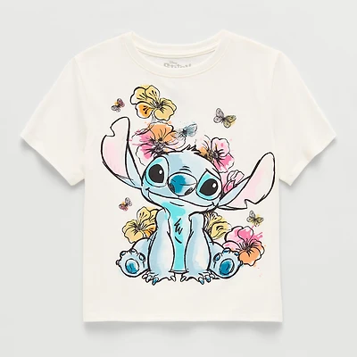 Little & Big Kid Girls Crew Neck Short Sleeve Regular Fit Graphic T-Shirt