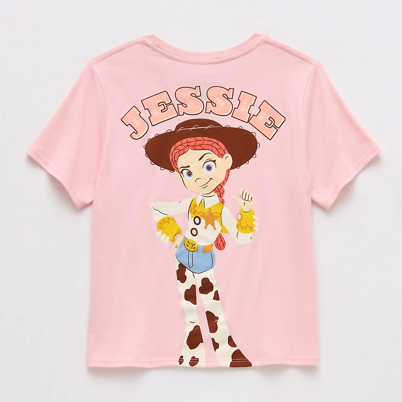 Little & Big Kid Girls Crew Neck Short Sleeve Regular Fit Jessie Graphic T-Shirt
