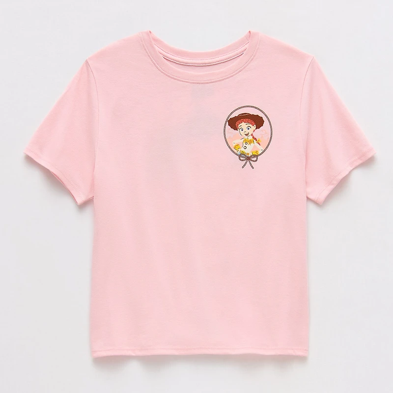 Little & Big Kid Girls Crew Neck Short Sleeve Regular Fit Jessie Graphic T-Shirt