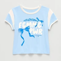 Thereabouts Little & Big Kid Girls Crew Neck Short Sleeve Regular Fit Graphic T-Shirt