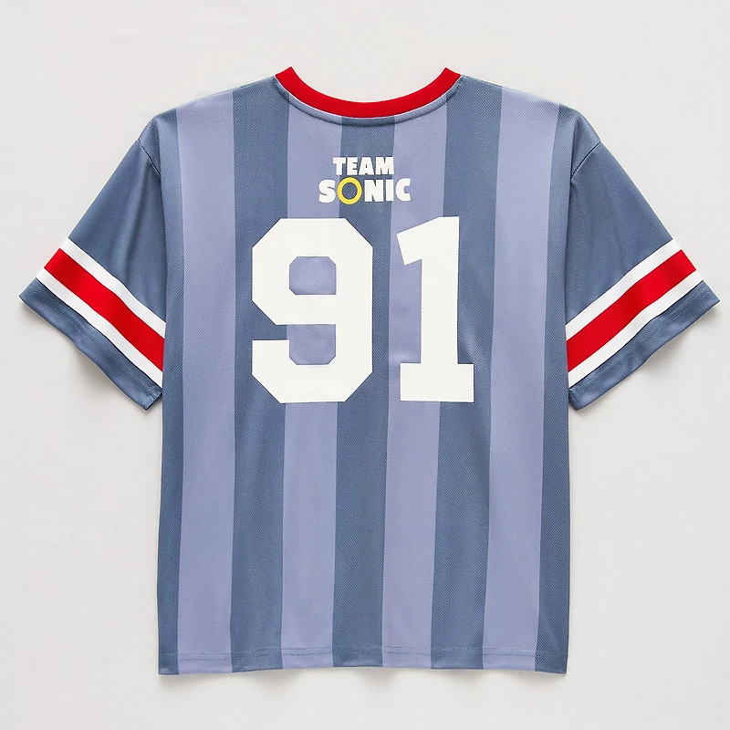 Little & Big Kid Boys V Neck Sonic the Hedgehog Short Sleeve Jersey
