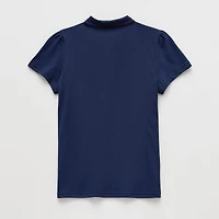 Thereabouts Little & Big Kid Girls Short Sleeve Regular Fit Polo Shirt