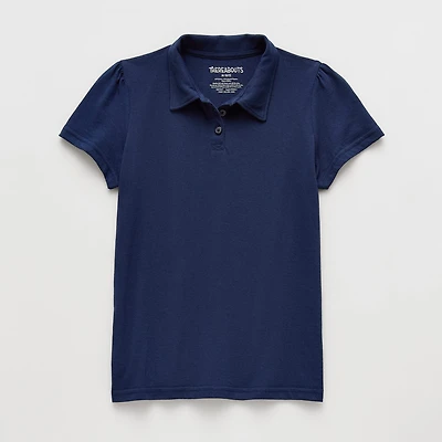 Thereabouts Little & Big Kid Girls Short Sleeve Regular Fit Polo Shirt