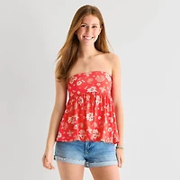 Arizona Womens Juniors Sleeveless Babydoll Top