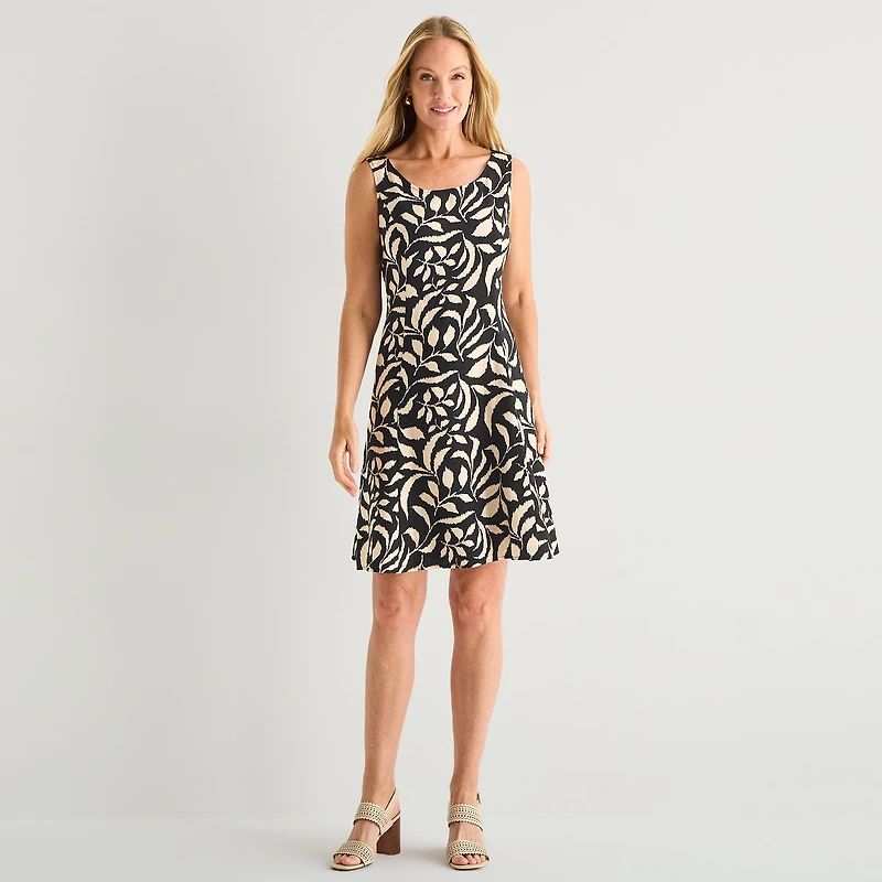 Perceptions Womens Floral Jacket Dress