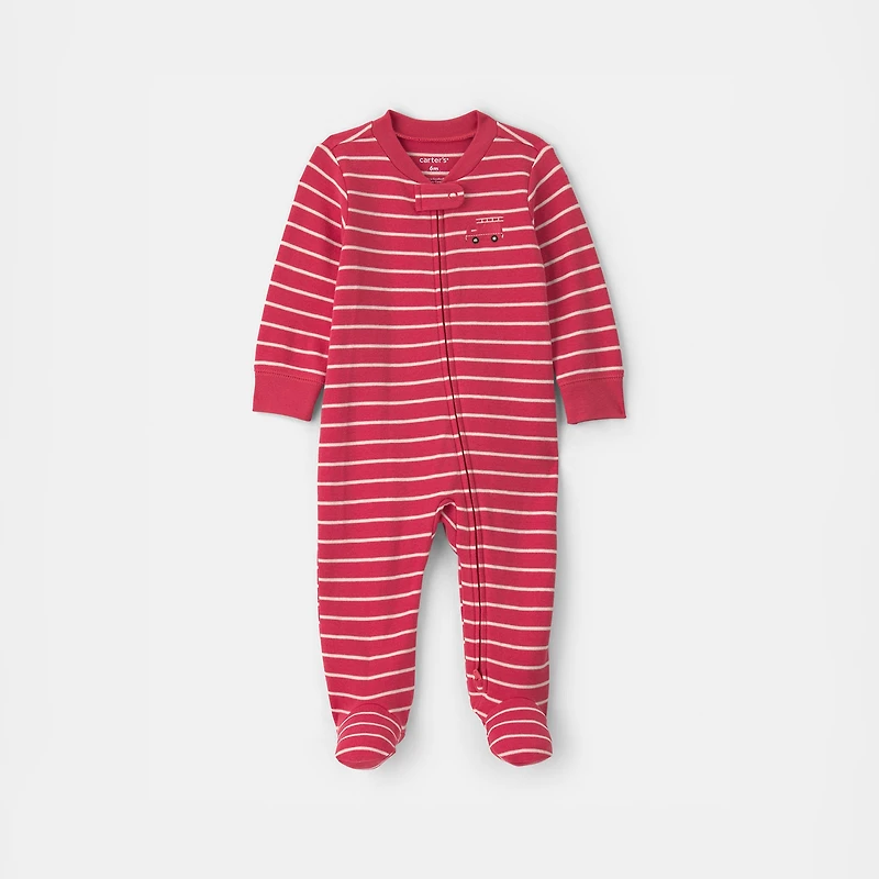 Carter's Firetruck Baby Boys Striped Sleep and Play