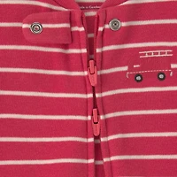 Carter's Firetruck Baby Boys Striped Sleep and Play