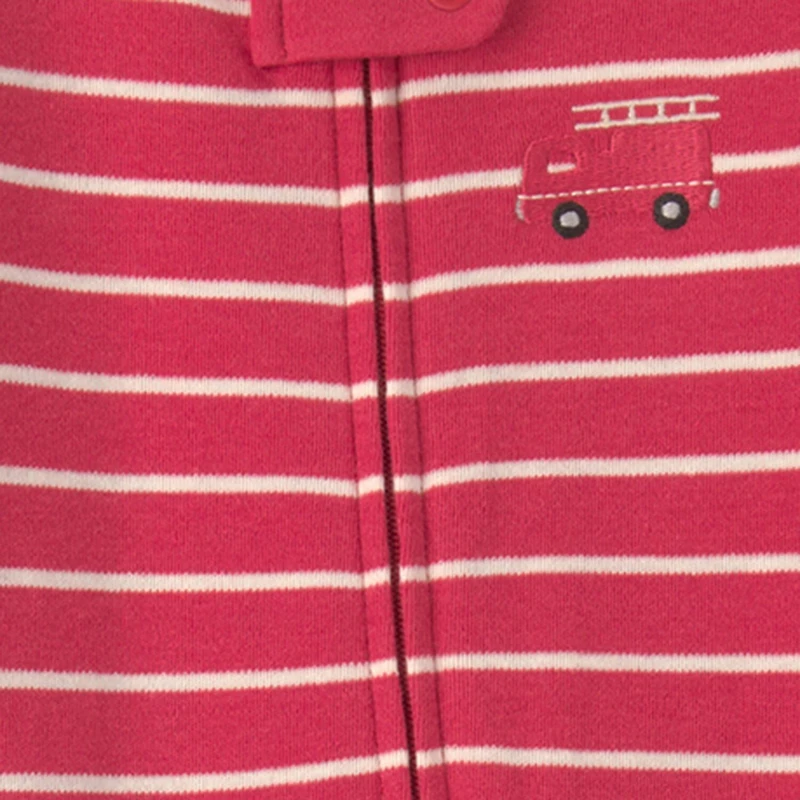Carter's Firetruck Baby Boys Striped Sleep and Play