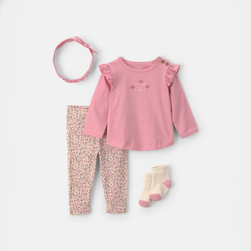 Carter's Baby Girls 4-pc. Pant Set