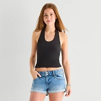 Arizona Womens Juniors Halter Neck Sleeveless Tank Top