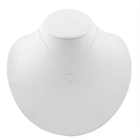 Womens 1/5 CT. Natural White Diamond 10K Gold Heart 18 Inch Pendant Necklace